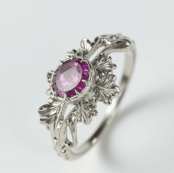 AI Generated | Purple Flower Petal Ring