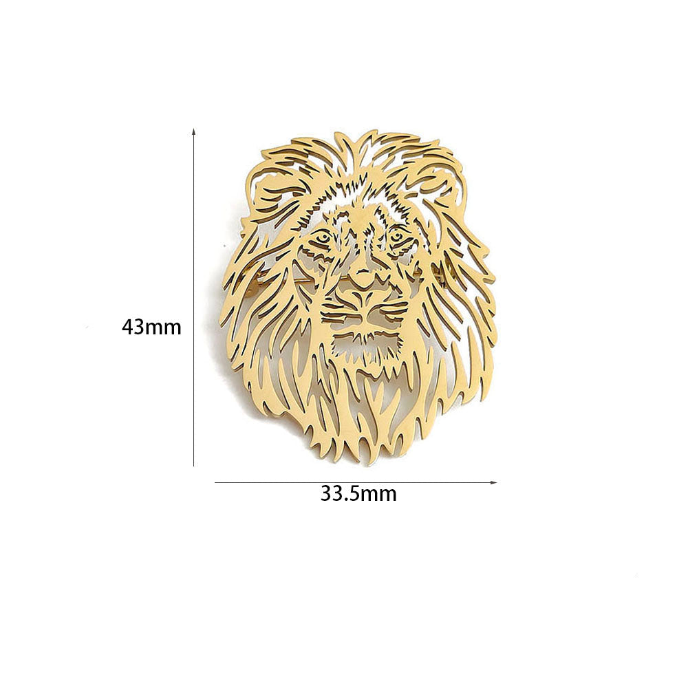 Lion Head Brooch Pin