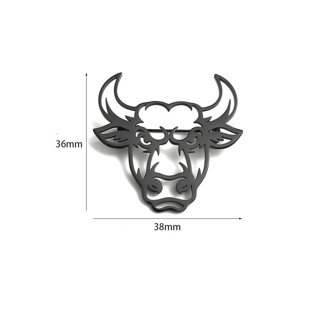 Bull Head Brooch Pin