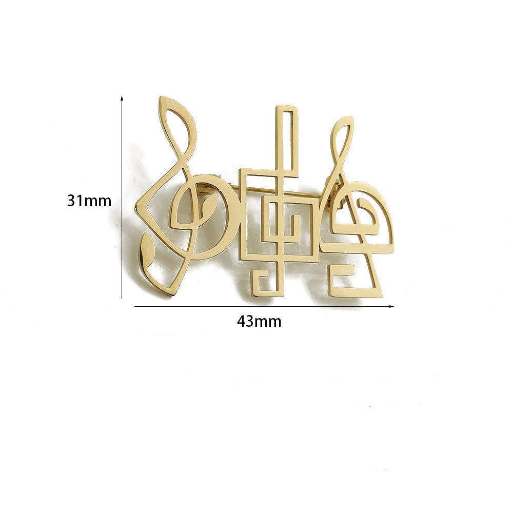 Music Notes Brooch Pin