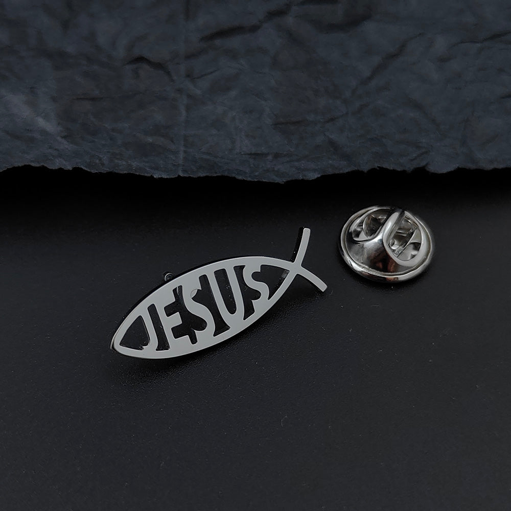 Jesus Fish Brooch Pin