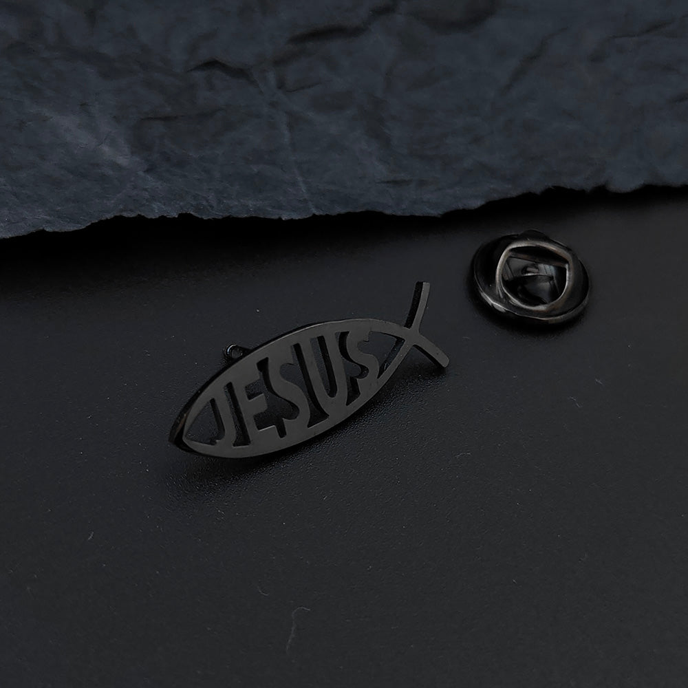 Jesus Fish Brooch Pin