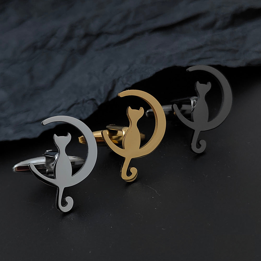 Cat Moon Cufflinks