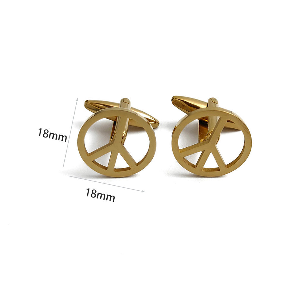 Peace Symbol Cufflinks