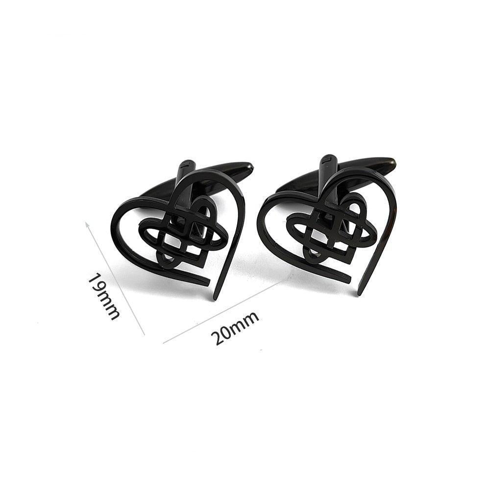Celtic Love Knot Heart Cufflinks