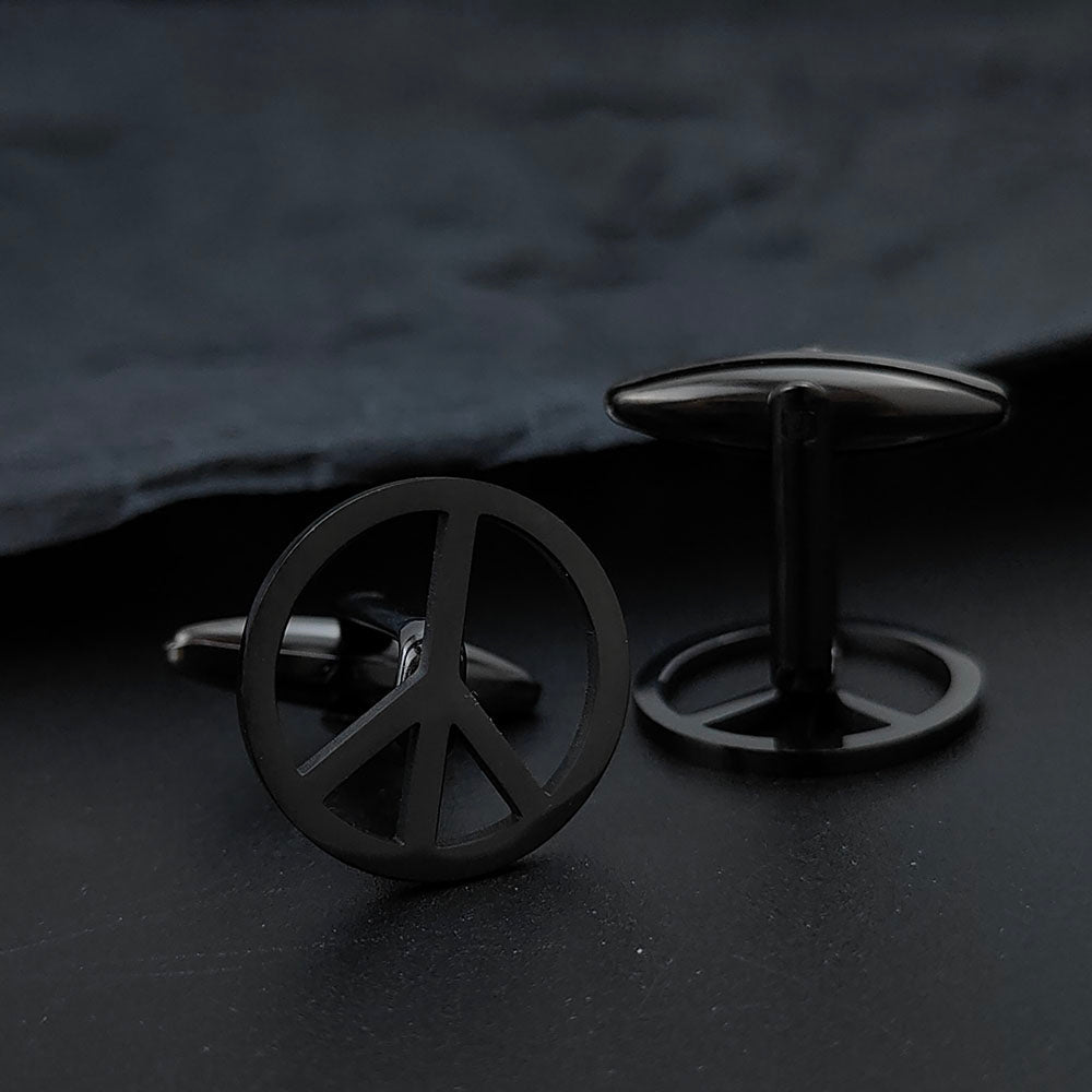 Peace Symbol Cufflinks