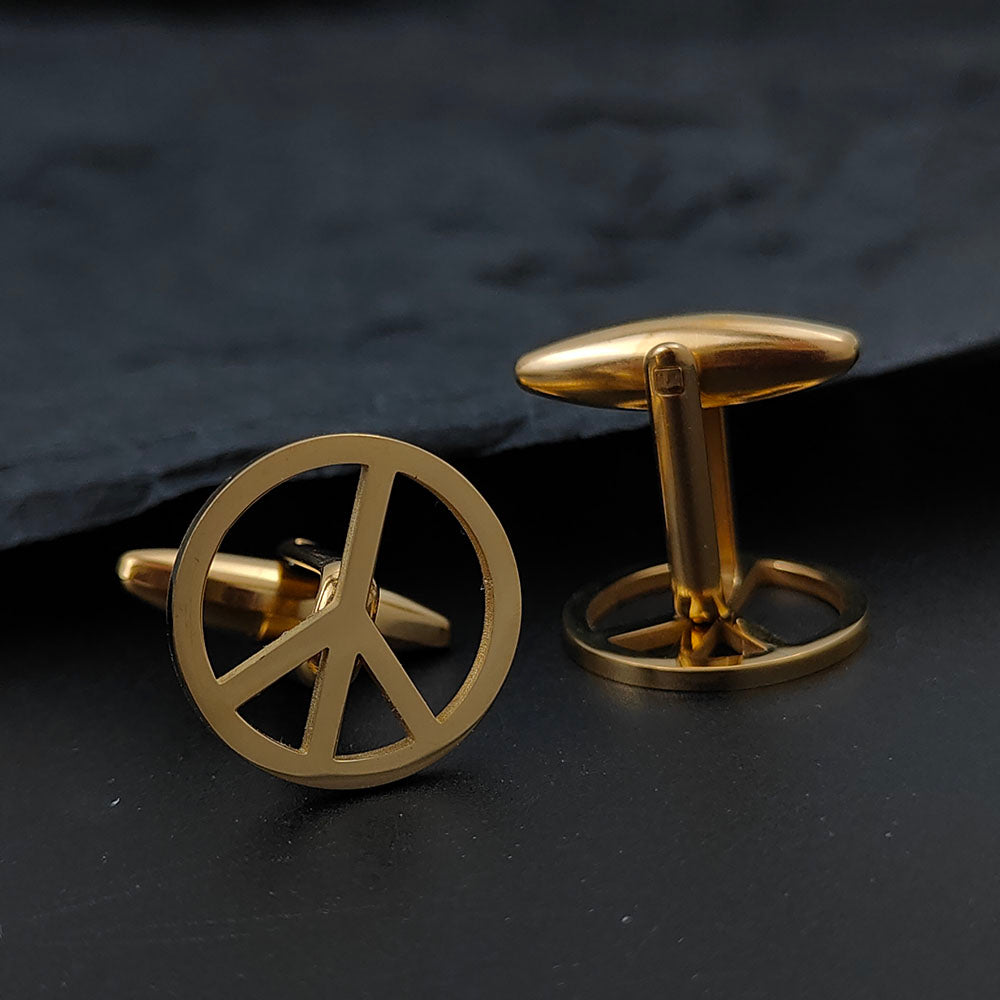 Peace Symbol Cufflinks