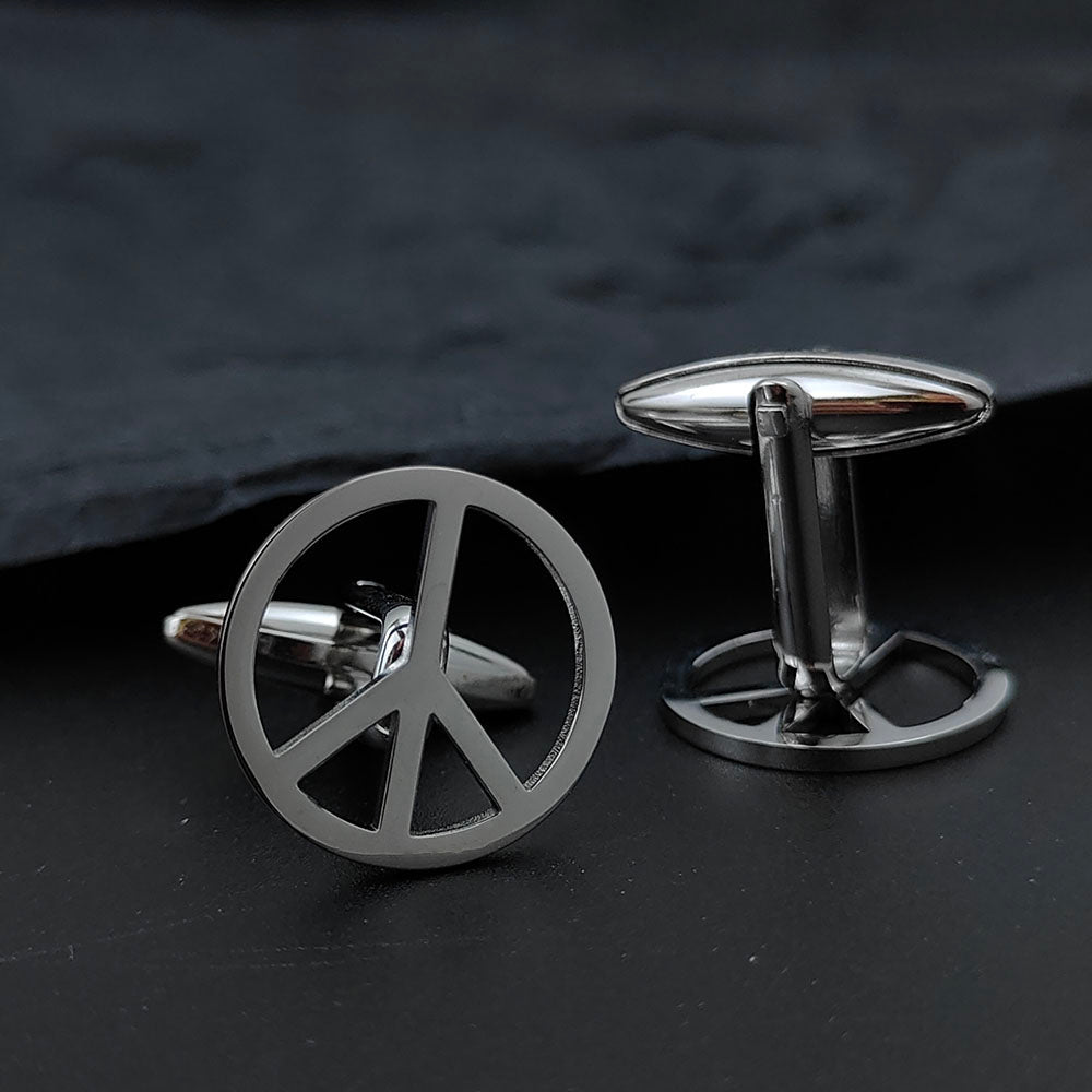 Peace Symbol Cufflinks