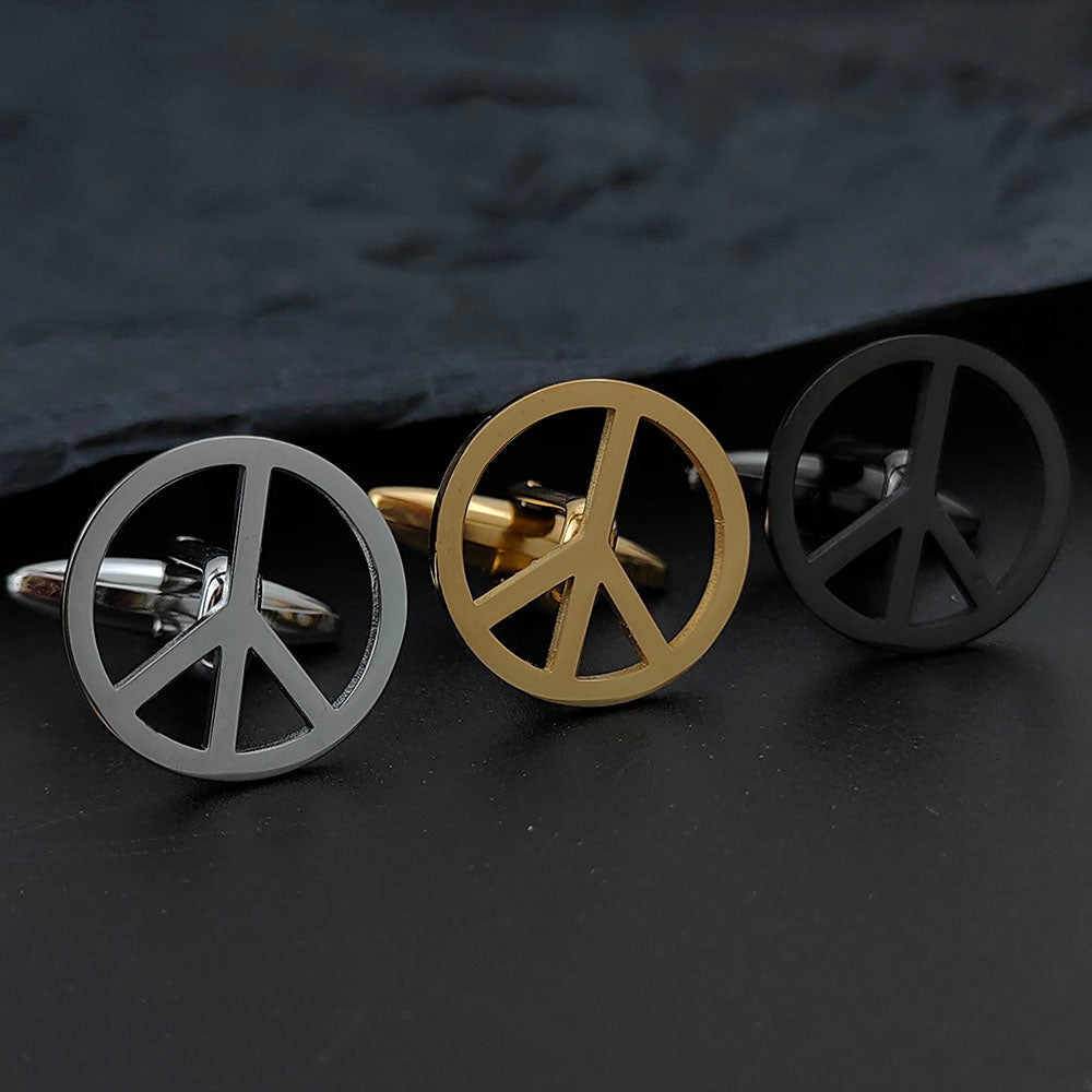 Peace Symbol Cufflinks