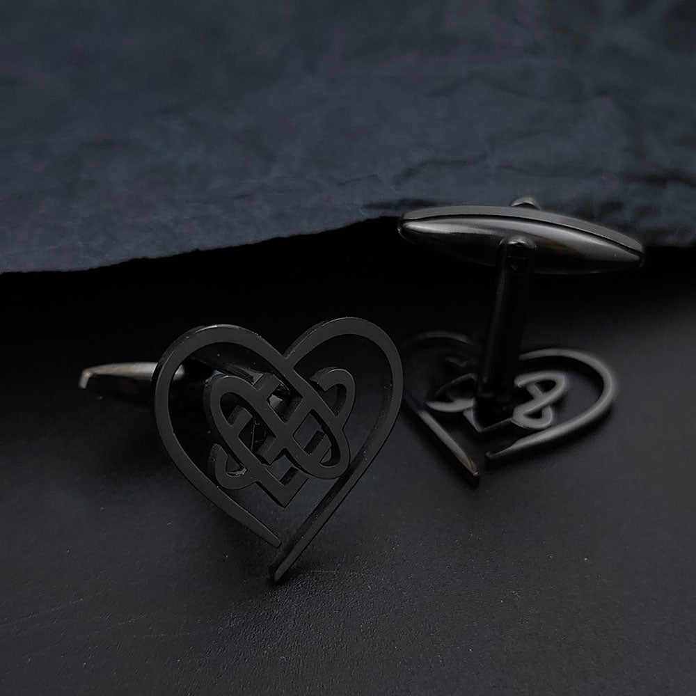 Celtic Love Knot Heart Cufflinks
