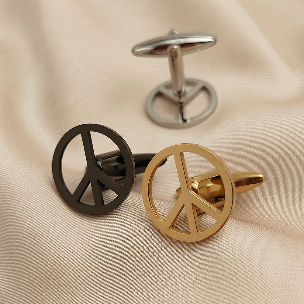 Peace Symbol Cufflinks