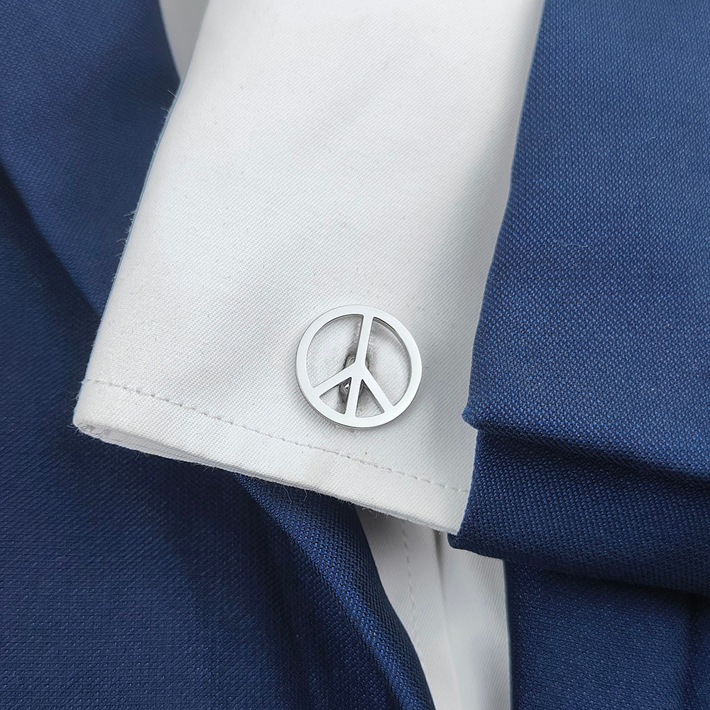 Peace Symbol Cufflinks
