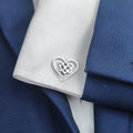 Celtic Love Knot Heart Cufflinks
