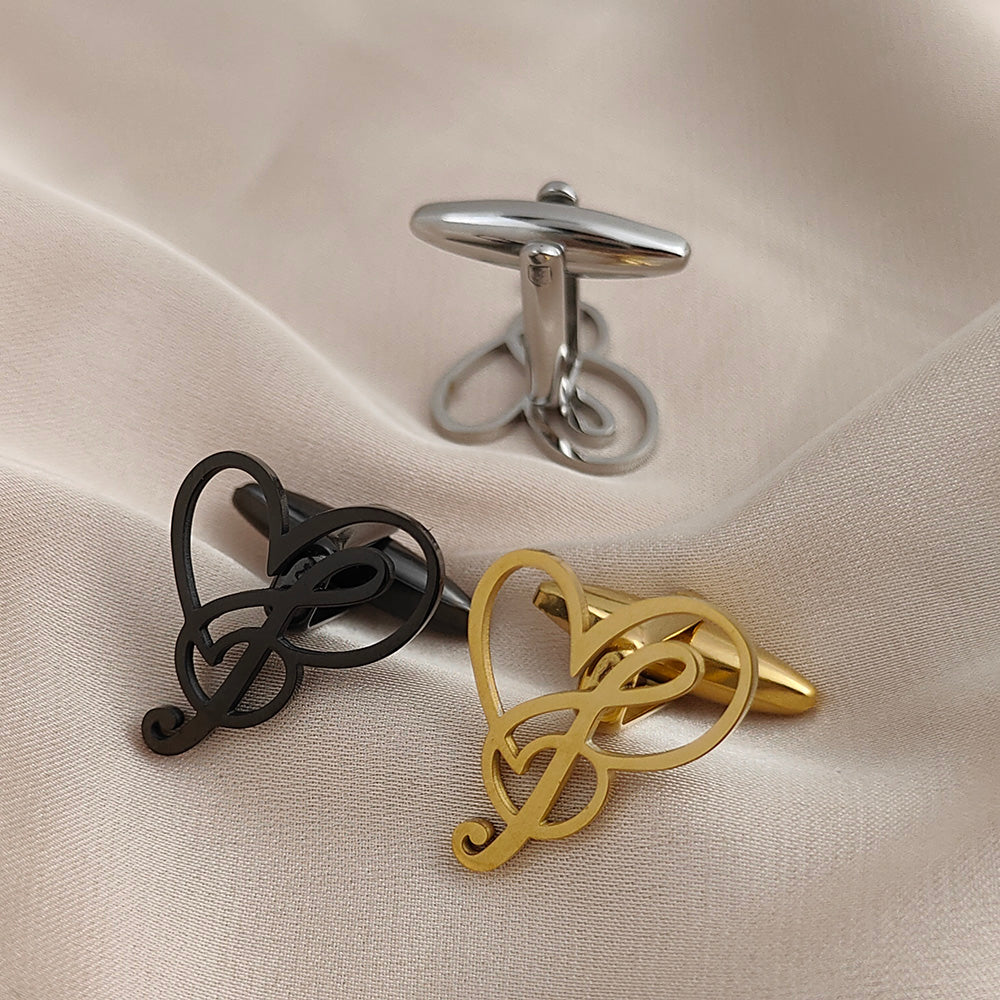 Music Heart Cufflinks