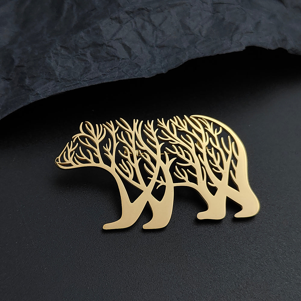 Polar Bear Brooch Pin