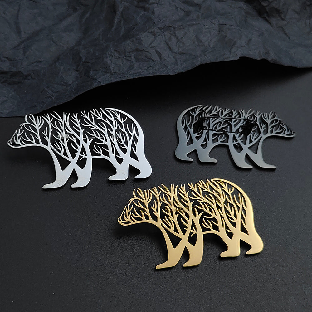 Polar Bear Brooch Pin
