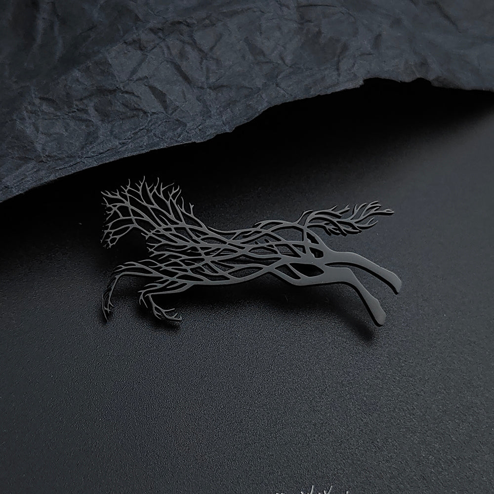 Running Horse Brooch Pin