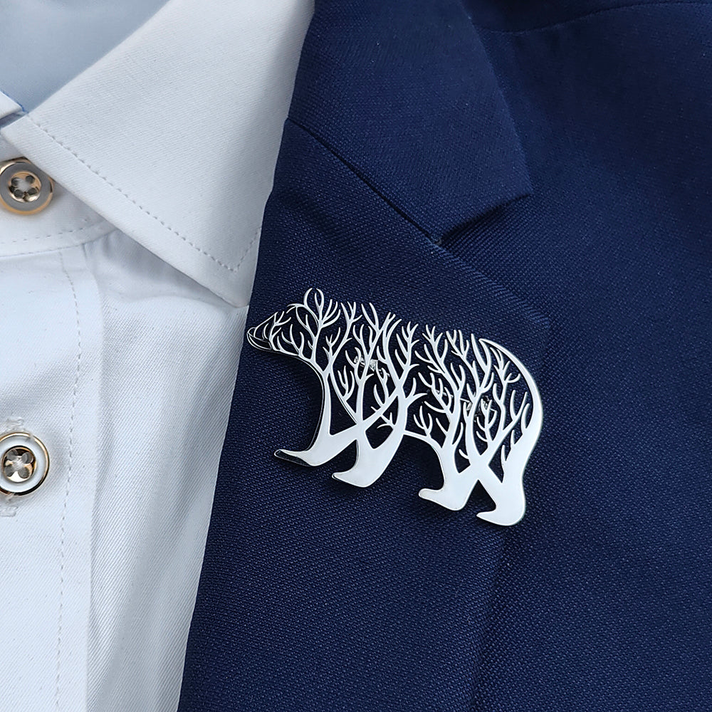 Polar Bear Brooch Pin
