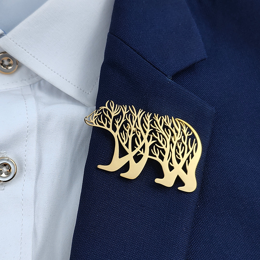 Polar Bear Brooch Pin