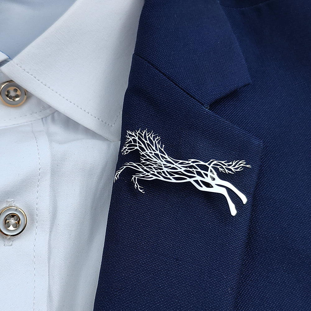 Running Horse Brooch Pin