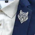 Wolf Head Brooch Pin