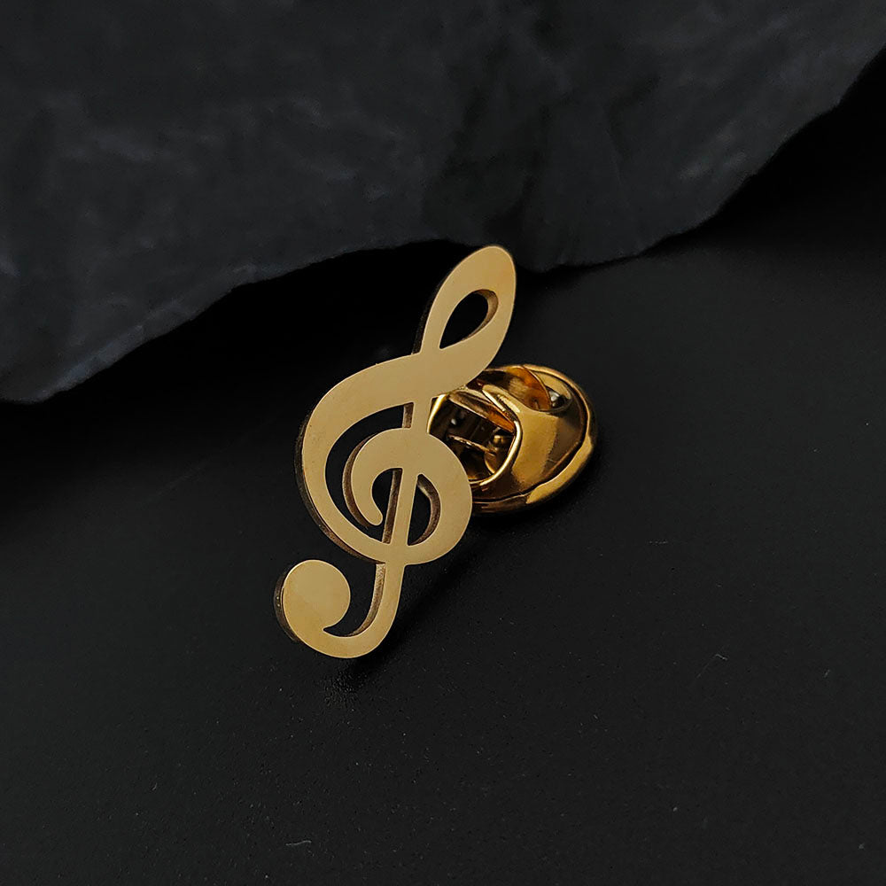 Music Symbol Brooch Pin