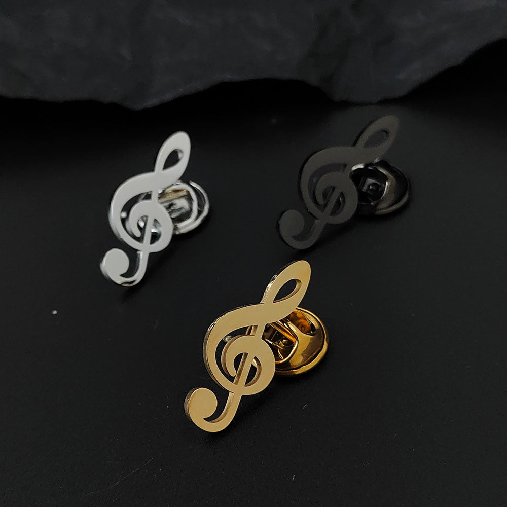 Music Symbol Brooch Pin