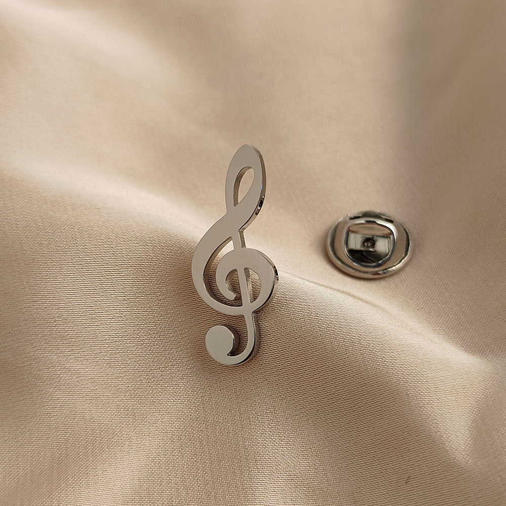 Music Symbol Brooch Pin