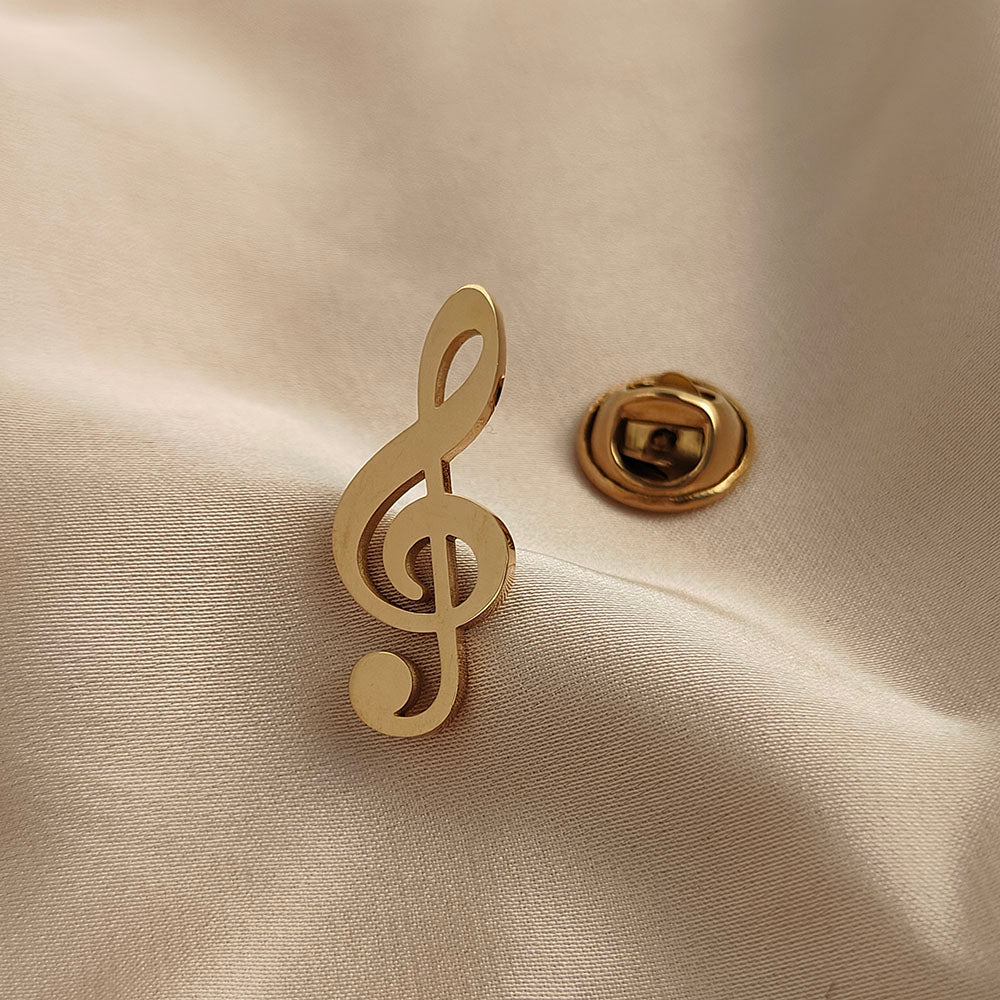 Music Symbol Brooch Pin