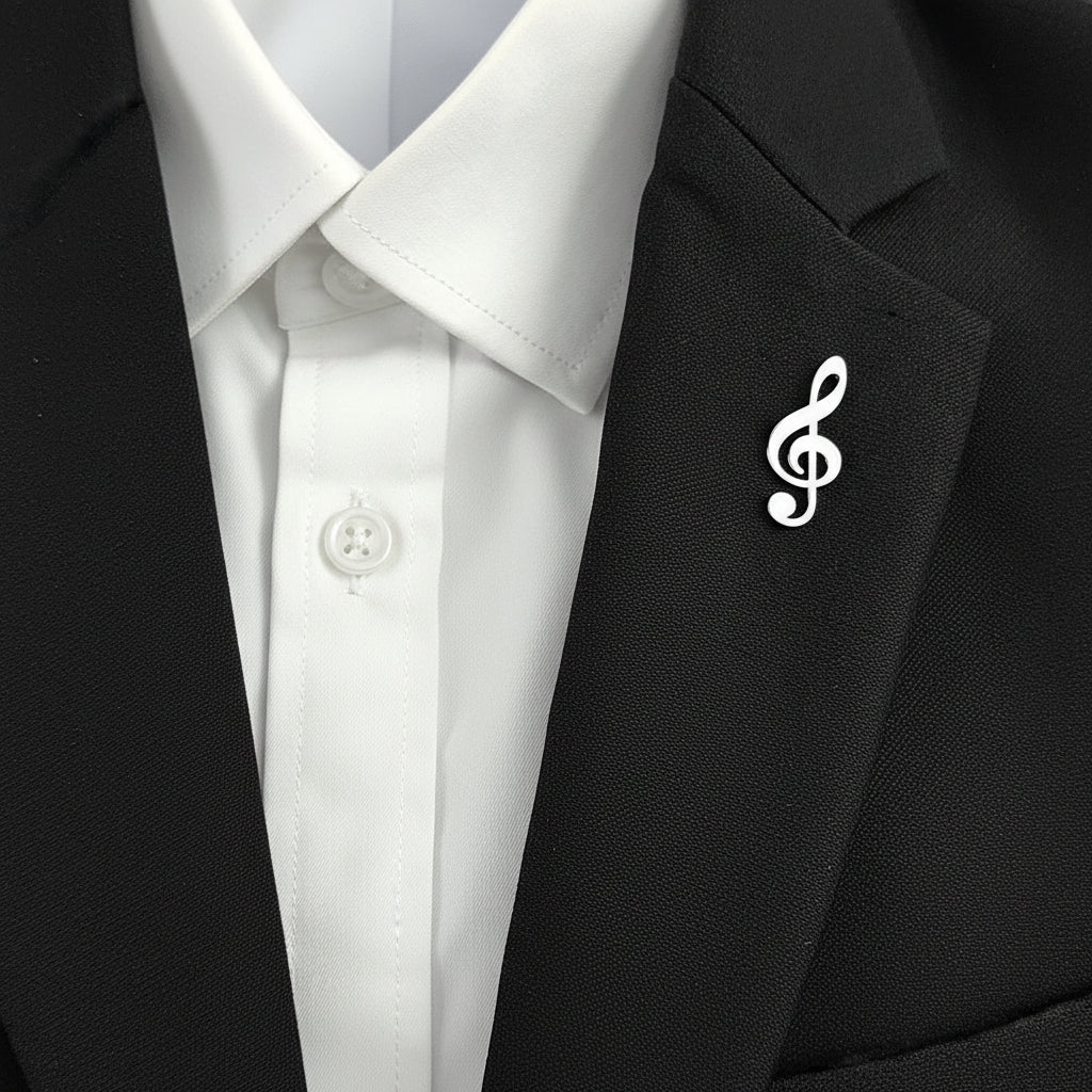 Music Symbol Brooch Pin