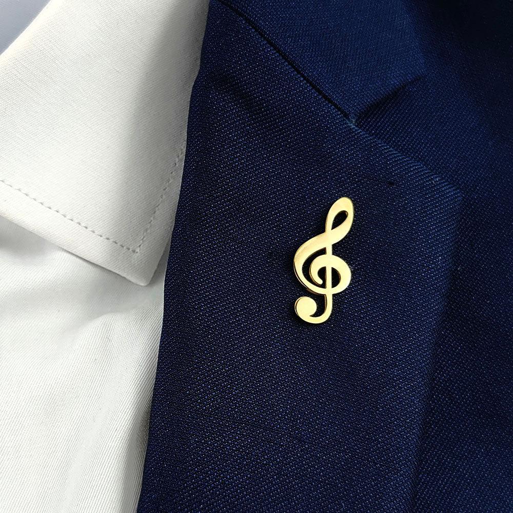 Music Symbol Brooch Pin