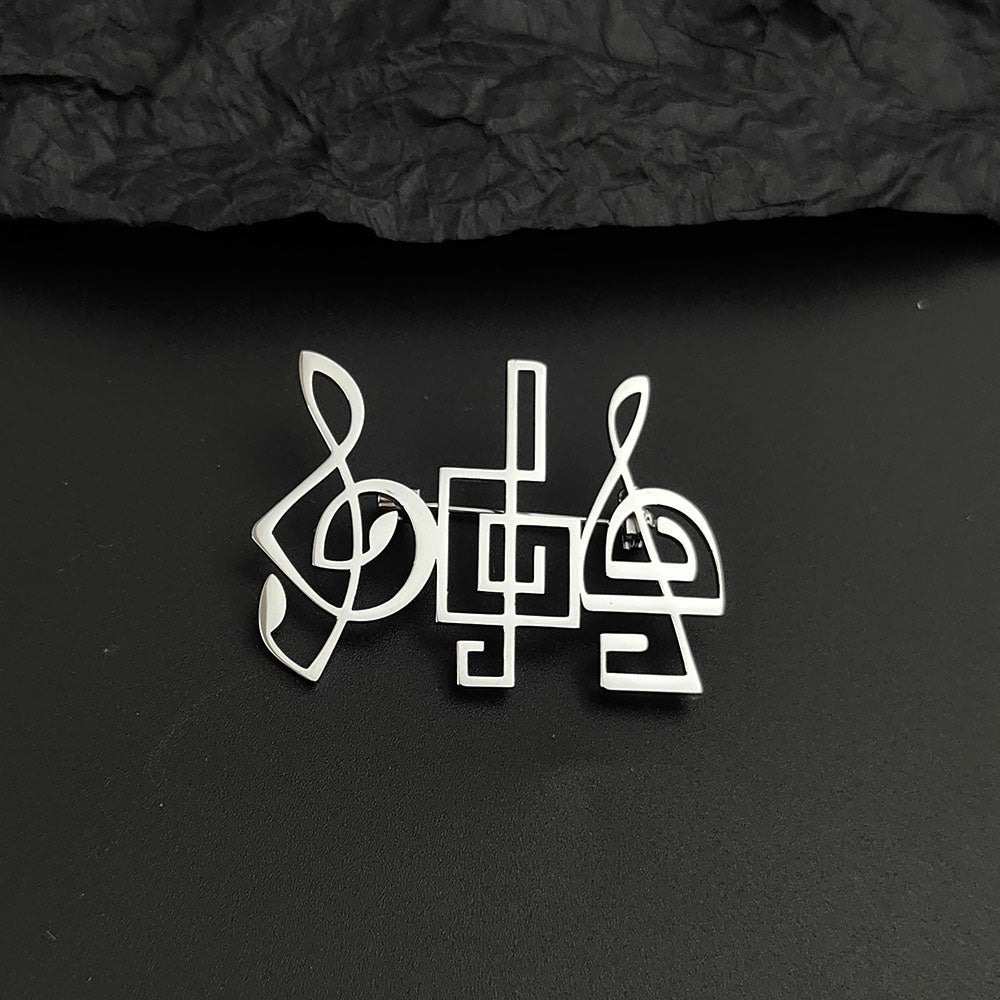 Music Notes Brooch Pin