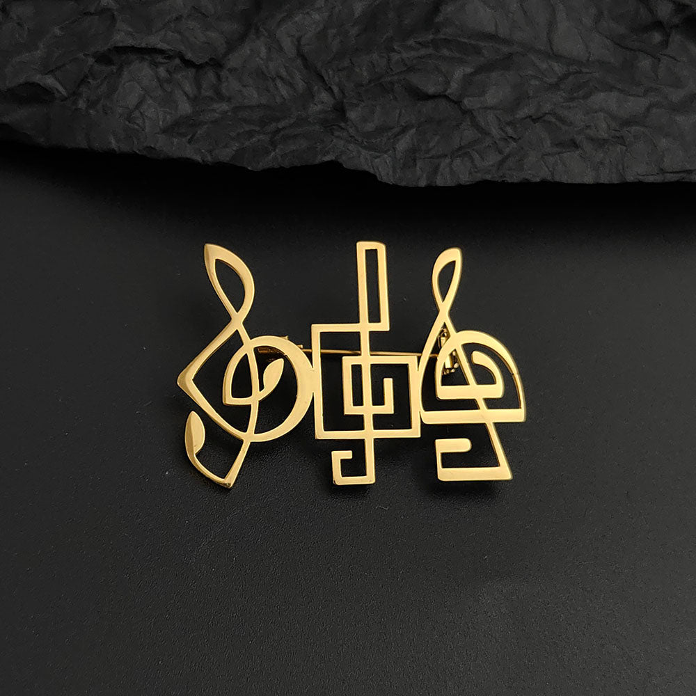 Music Notes Brooch Pin