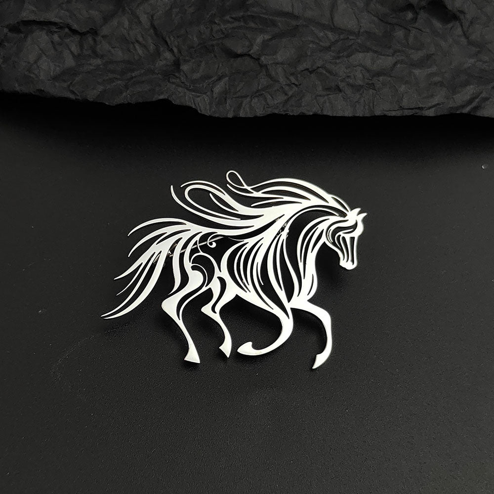 Tribal Horse Brooch Pin