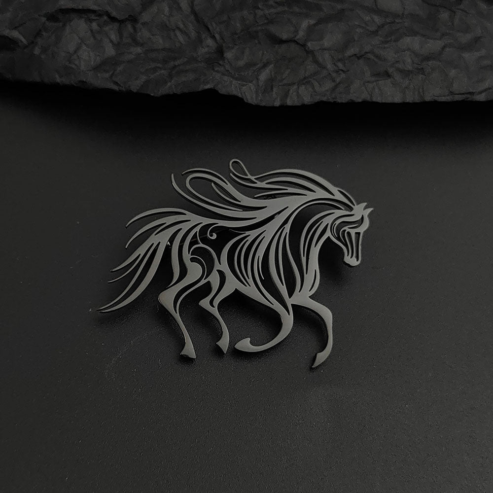 Tribal Horse Brooch Pin