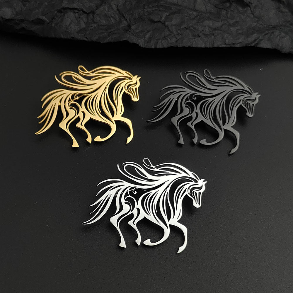 Tribal Horse Brooch Pin