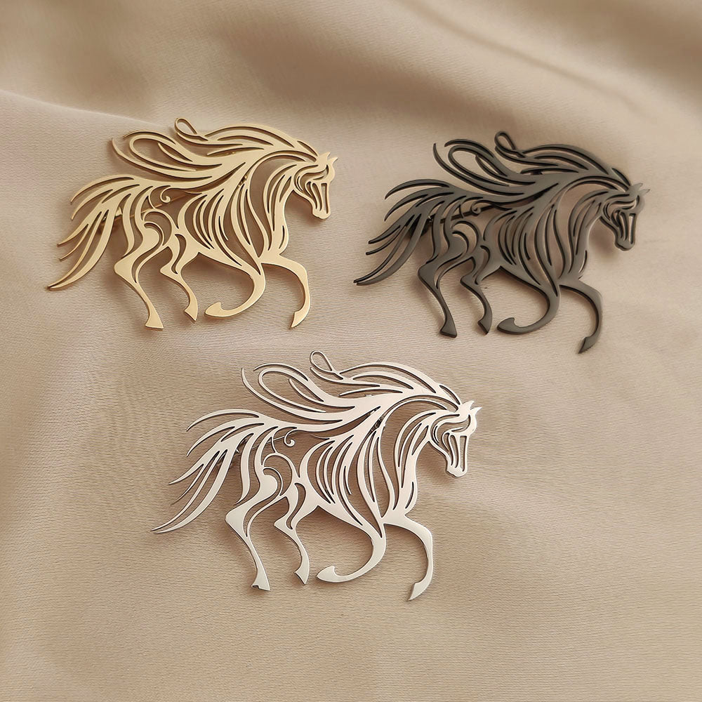 Tribal Horse Brooch Pin
