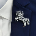 Flame Horse Brooch Pin