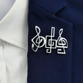 Music Notes Brooch Pin