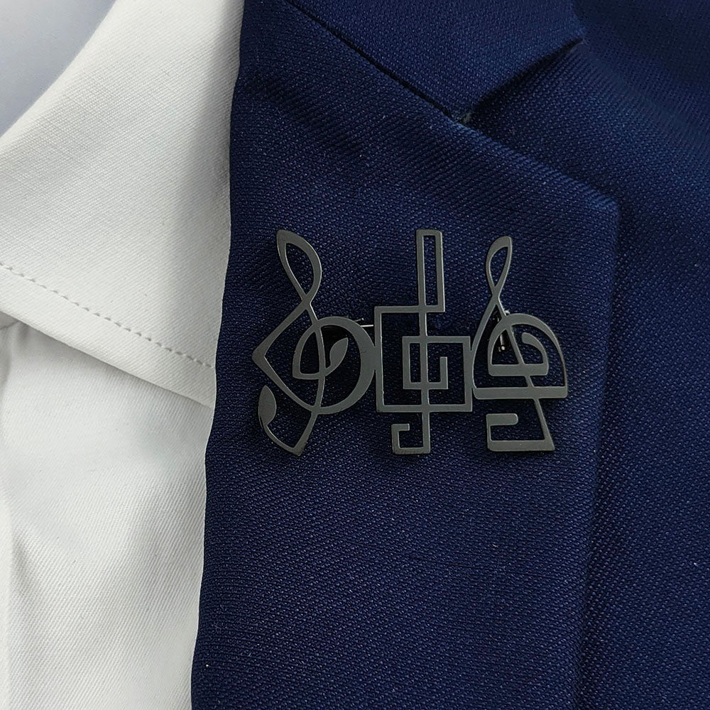 Music Notes Brooch Pin