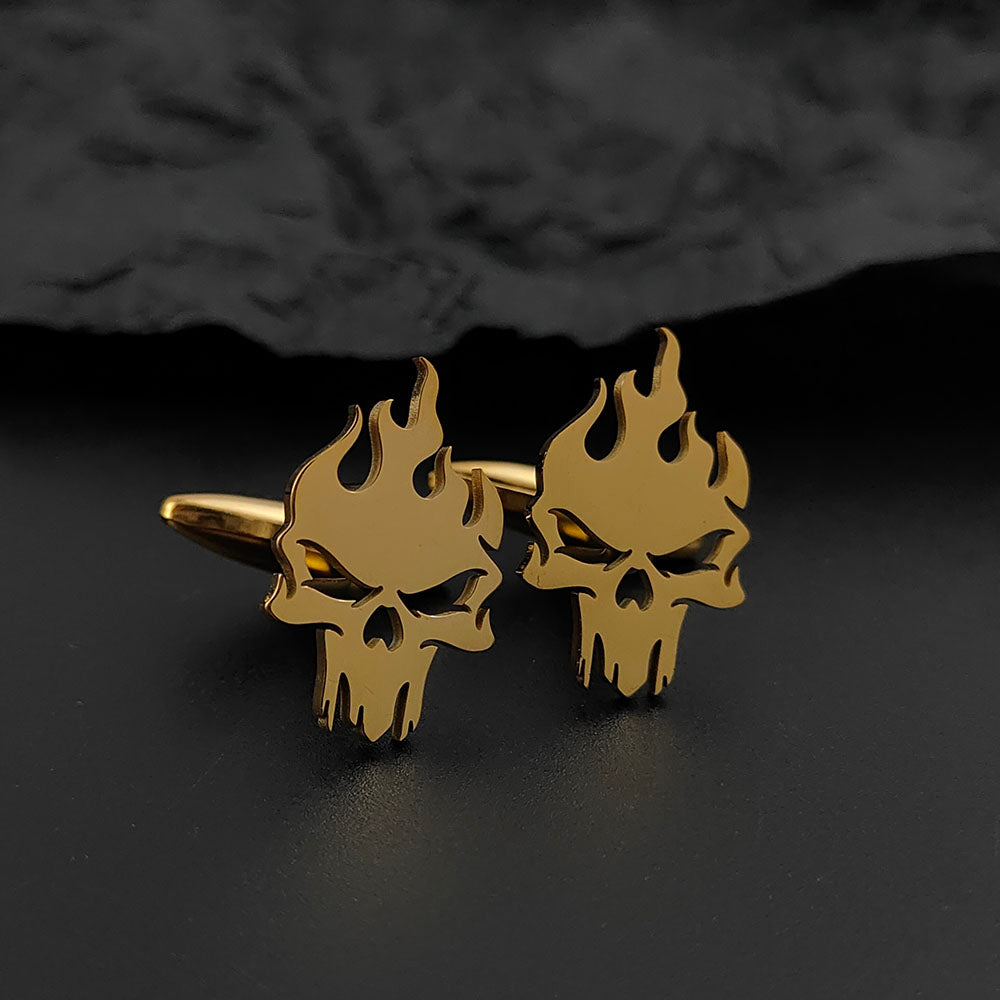 Skull Fire Cufflinks
