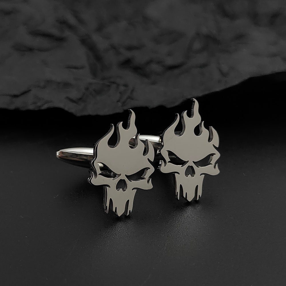 Skull Fire Cufflinks