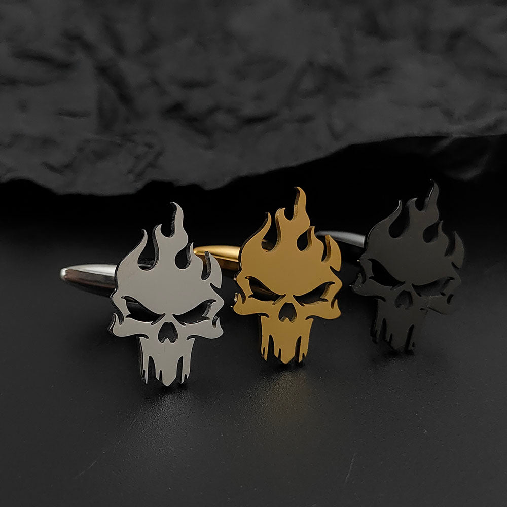 Skull Fire Cufflinks