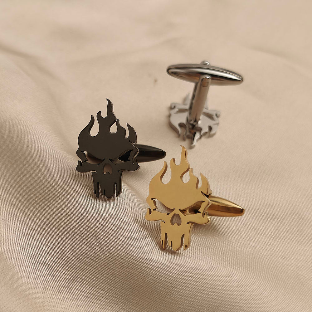 Skull Fire Cufflinks