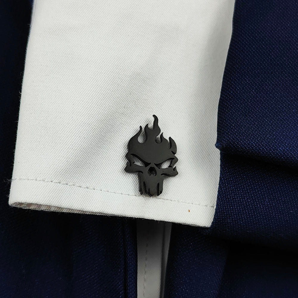 Skull Fire Cufflinks