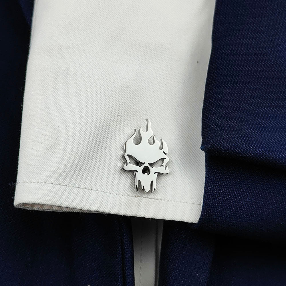 Skull Fire Cufflinks