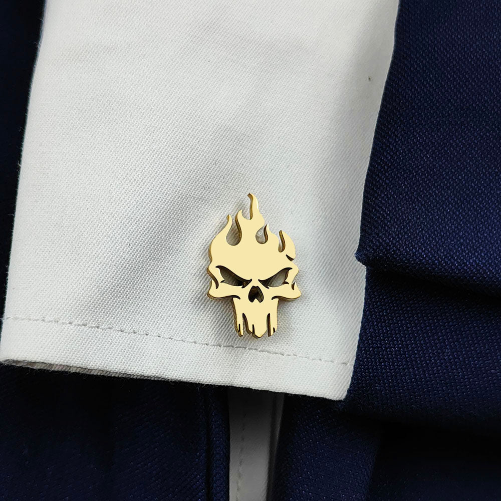 Skull Fire Cufflinks