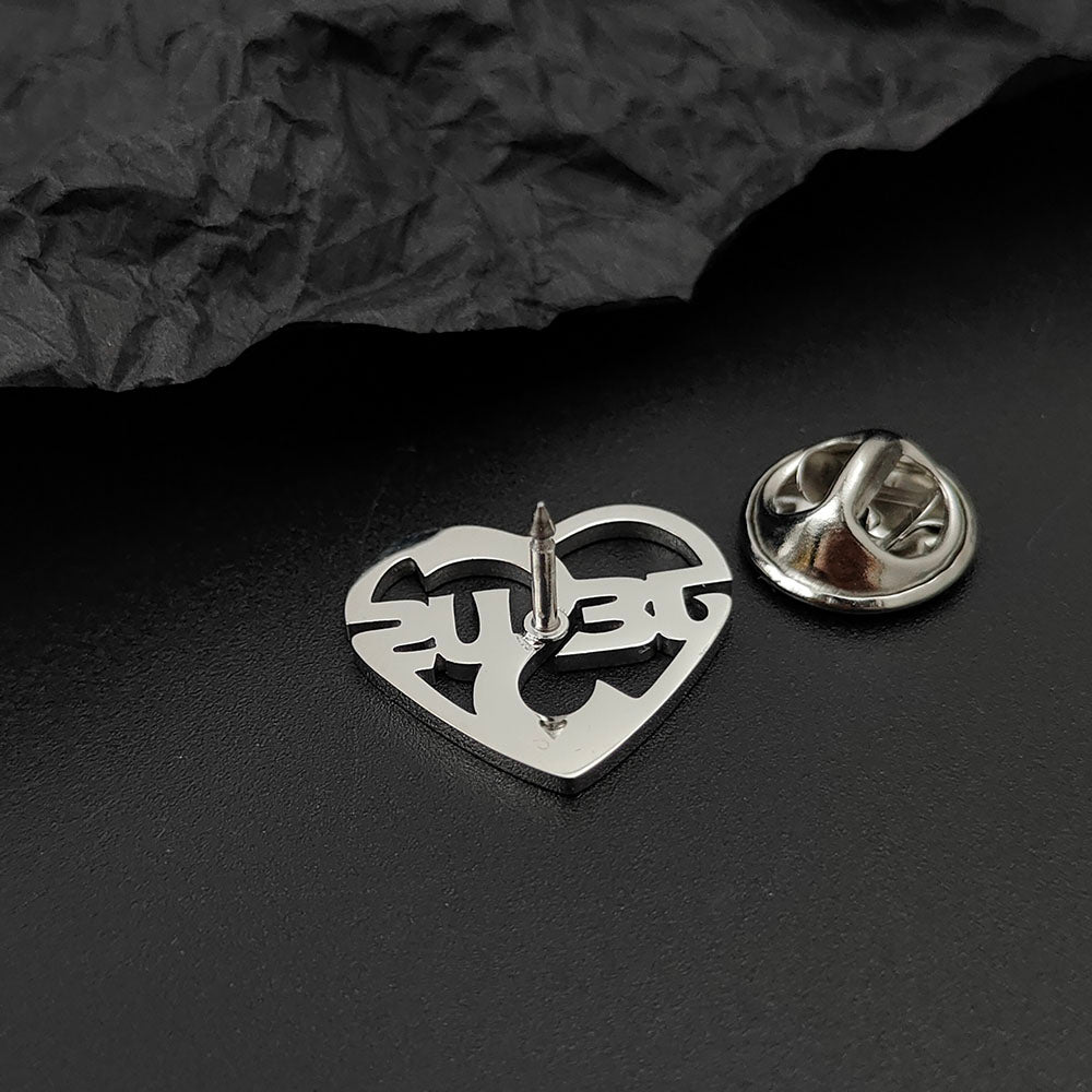 Jesus Heart Brooch Pin