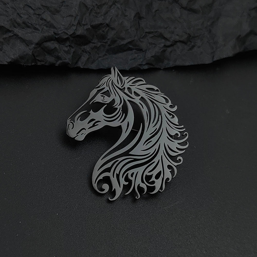 Horse Head Brooch Pin