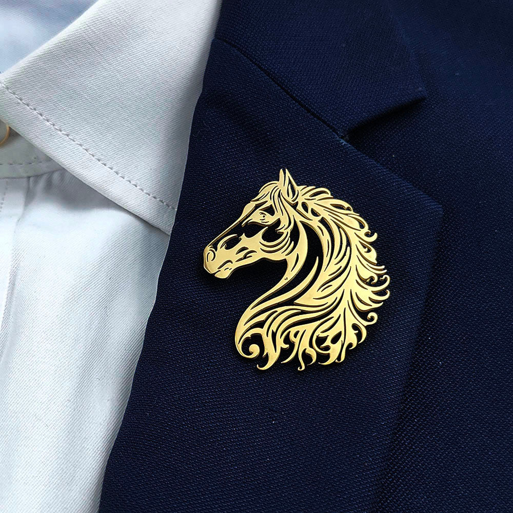 Horse Head Brooch Pin